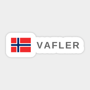 Waffles Vafler Norway Sticker